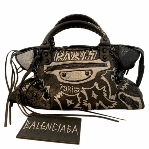 Balenciaga grey graffiti discount bag